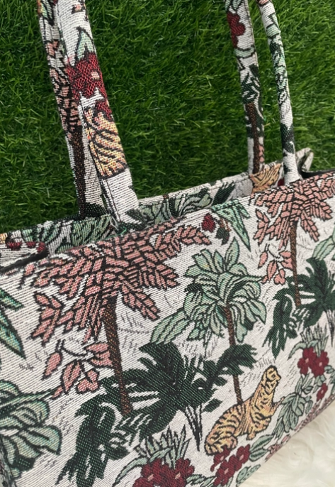 jungle tote colorful