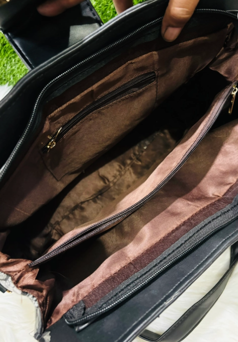 Snake graphic print tote