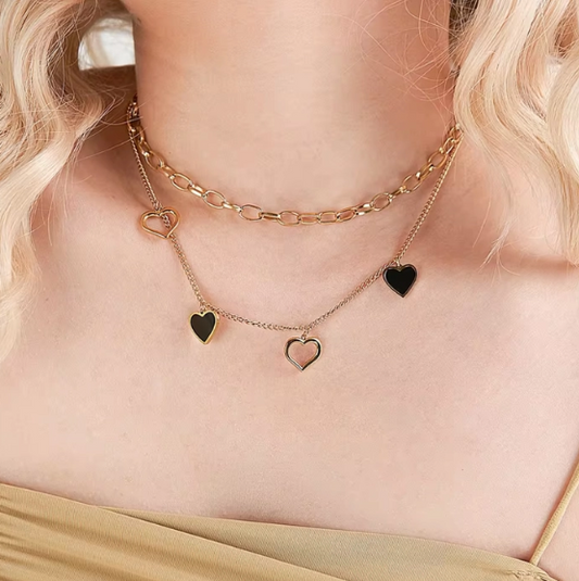 HEART DOUBLE LAYER NECKPIECE